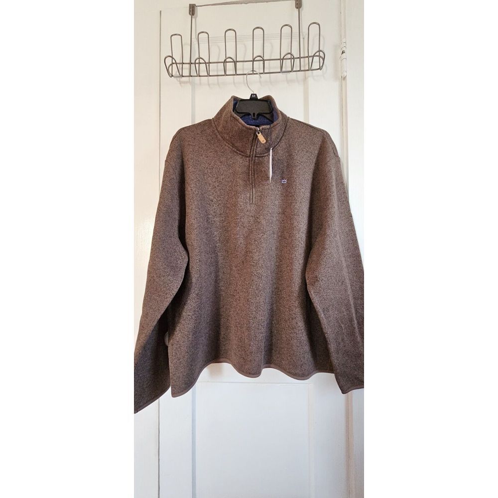 NWT Crown & Ivy 1/4 Zip Pullover Mens XXL boar‎ brown Sweater warm cozy soft